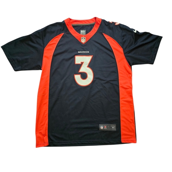 Nike Russell Wilson Denver Broncos Blue Orange Jersey Size XXL 2XL - Picture 1 of 13